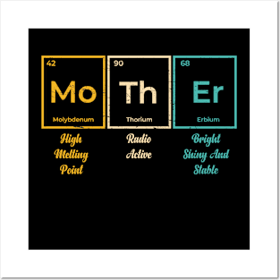 Womens Mother Periodic Table Elements of a Mother's Day Posters and Art